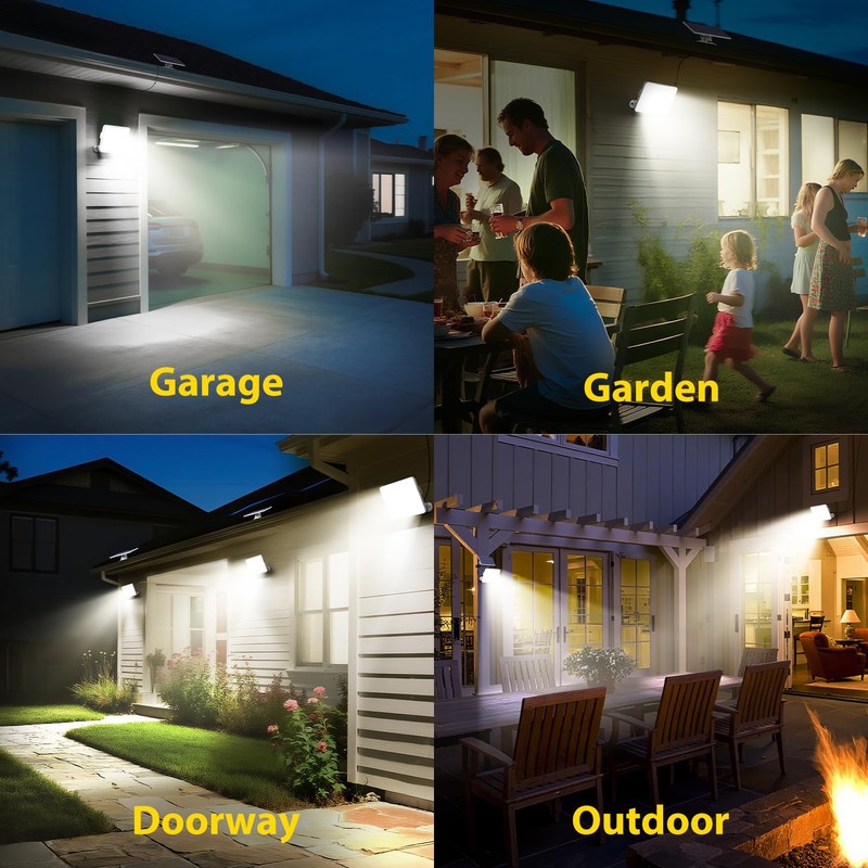 Kolpop Solar Lights Outdoor, Remote Solar Security Lights Outdoor Motion