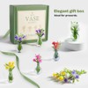 Magclingzy Mini Vase Magnets for Fridge,6 Pcs Cute Glass Magnetic
