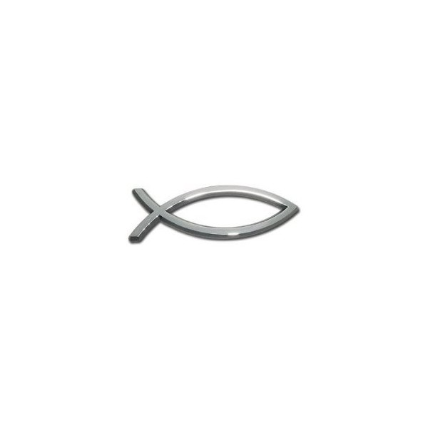 Christian Fish Premier Metal Auto Emblem - Lord Jesus Christ Religious