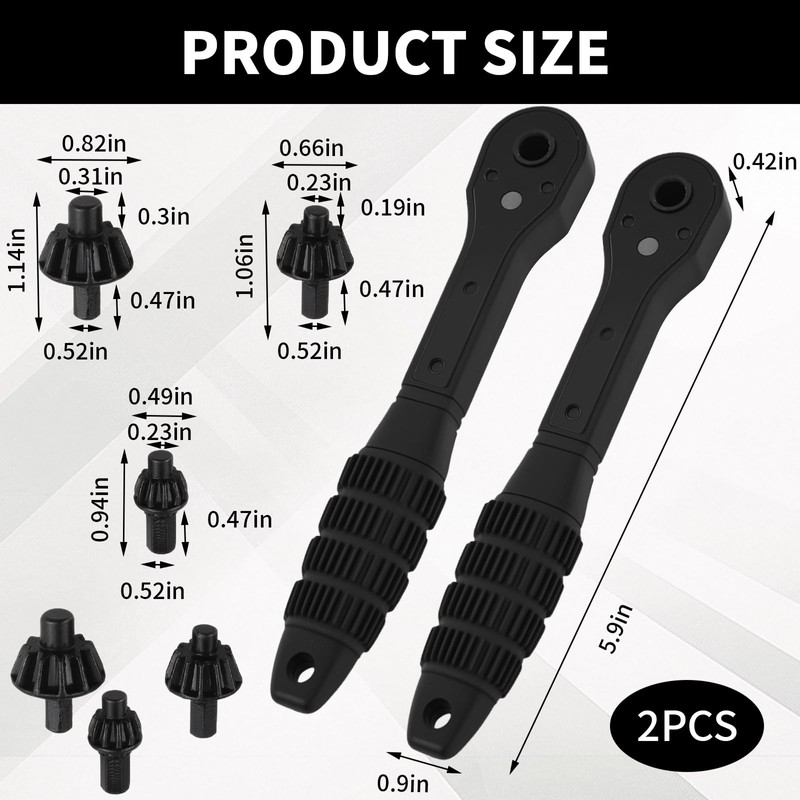 2 in 1 Drill Chuck Ratchet Wrench, 2 Sets Drill