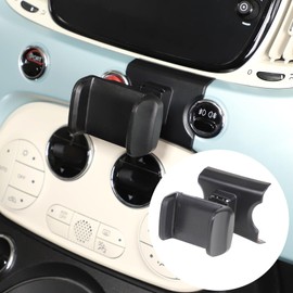 HAPPYHORSE Car Phone Mount Compatible with Fiat 500 2016-2023，Car Center Console Mobile Phone Bracket Phone Holder Phone Mount Mount with Self-Adhesive Base Accessories (Style A)