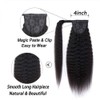Italian Coarse Yaki Wrap Around Ponytail Hair Extensions Human Hair