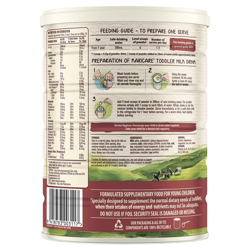 Karicare+ 3 Toddler Growing Up Milk From 1 year 900g