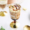 48PCS Plastic Wine Glasses with Gold Rim, 6 Oz Stemmed
