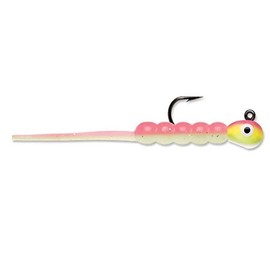 VMC Tungsten Wax Tail Jig - 1/16 oz. - Pink Chartreuse Glow