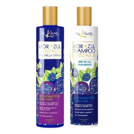 Shampoo Mora Azul + Mascarilla Matiza Rubios Canas Nekane ®