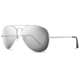Abaco Dakota Polarized Sunglasses - Silver/Chrome Mirror