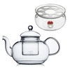 CnGlass 33.8oz Glass Teapot with Removable Infuser,Stovetop Safe Tea Kettle