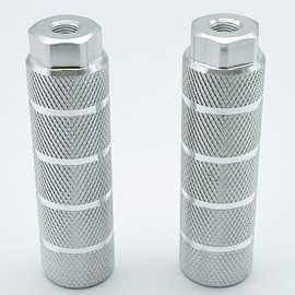 LEXOR Bicycle Aluminum Hub Step Extra Thick Peg Gear Guard Set of 4 Extreme Beach Cruiser Fat Cross Mountain Bike BMX Silver