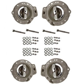 ADVANCE IGNITION Upgraded Inside Inner Door Handle Compatible With Jeep Commander 2006-2010 Khaki and Chrome 4PCS 2006 2007 2008 2009 2010