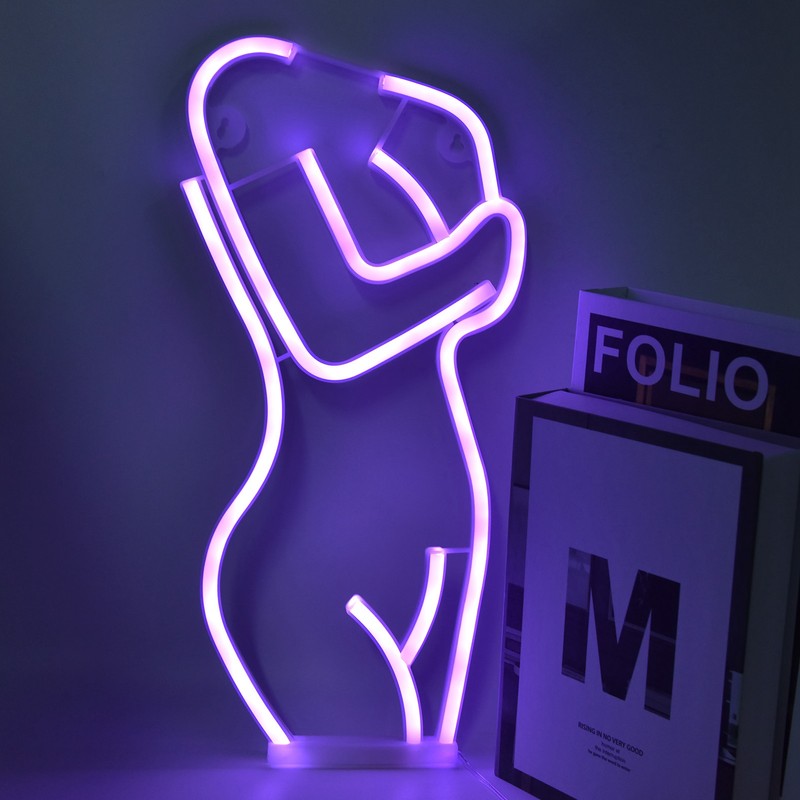 LED Neon Light Neon Sign Body Shape Art Wall Decorative