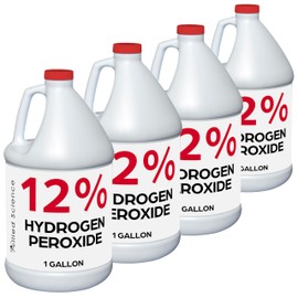 Allied Science 12% Food Grade Hydrogen Peroxide, 4X Stronger, Dilute and Use for Personal Care, Home, Kitchen, Bath, Carpet, Water Cleaner, Plant Treatment, 1 Gallon (4)