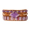 YGLINE Handmade Crystal Gemstone Leather Wrap Bracelet