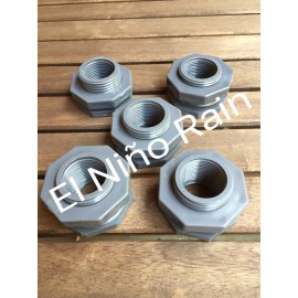 Van Enterprises 5X -PVC 3/4" Bulkhead Fitting for Rain Barrels, tanks, Ponds and Aquariums