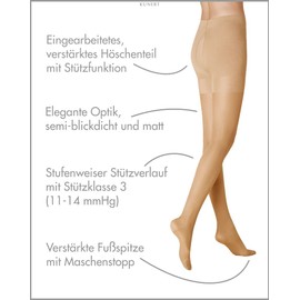 Kunert Women's 348800 Fly & Care Tights, Beige (Cashmere 0540), UK 14 (Manufacturer size: 40/42)