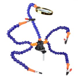 Five Arm Hand Soldering Tool, Solder Station Helping Hands, Welding Repair Tool Flexible Circuit Board for Model Airplane(Without Fan)