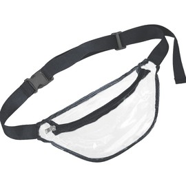 CATECASE Clear Fanny Pack Women, Waterproof Small Clear Waist Bag Cute Waist Pack with Adjustable Strap, Clear Bag Stadium Approved, Perfect for Concerts, Hiking and Sports Events -Black