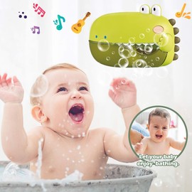REMOKING Baby Bubble Bath Toys,Automatic Dinosaur Bubble Machine with 12 Nursery Rhymes,Fun Toddler Bath Time Toy for Bathtub, Bubbles Maker for Kids,Water Game Gifts for 3 4 5 6 Year Old Boys Girls