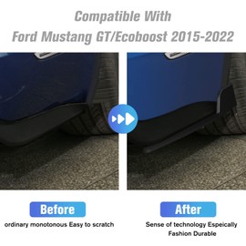 LitMiRaCle Side Skirt Rocker Winglet & Rear Side Splitters Compatible with Ford Mustang 2015+, Car Body Plastic Side Skirt Diffuser 2PCS