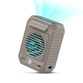 CIVPOWER Portable Waist Clip Fan, 10000mAh Battery Personal No Handheld Belt Fan, 3 Speeds, Body Fan for Outdoor Works, Farm, Hiking, Camping, Gardening, Travel