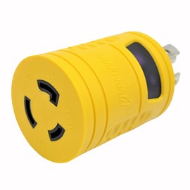 Parkworld 885026 Generator Adapter 4-Prong 30 AMP Locking L14-30P Plug to 3-Prong 20 AMP Locking L5-20R Receptacle