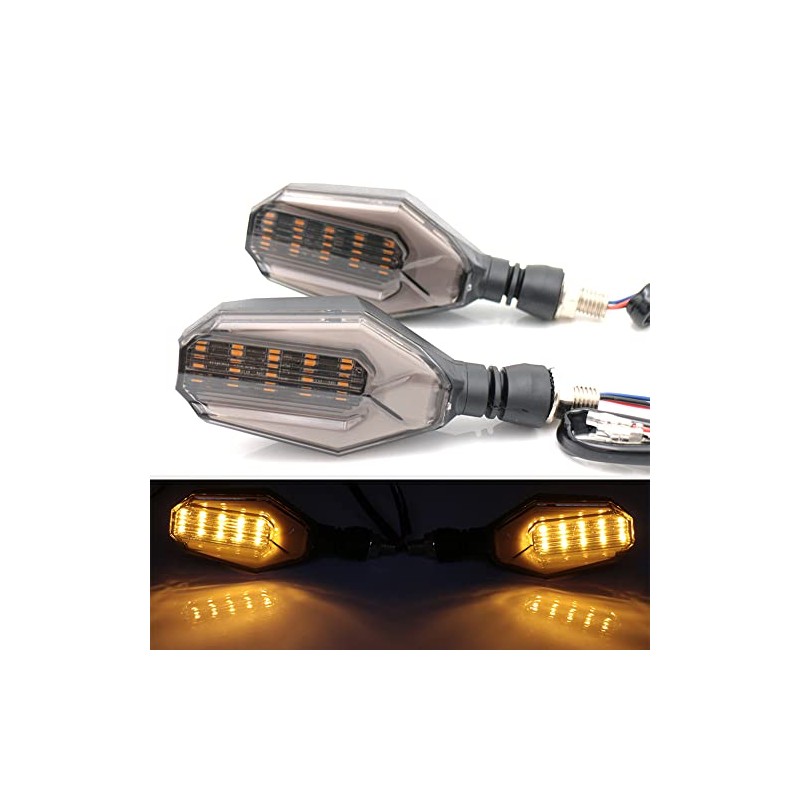 evomosa Universal 10mm Motorcycle 12 LED Turn Signal Lights Blinker