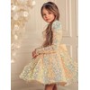 Champagne Long Flower Girl Dress for Wedding Puffy Layers 2024