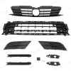 NAYSON 9PC For Jetta 2015-2018 Front Upper Lower Chrome Grille