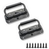 JaBoaRe Black Flight Case Handle,Length100mm/3.93" Wooden Box Circular Handle, Industrial