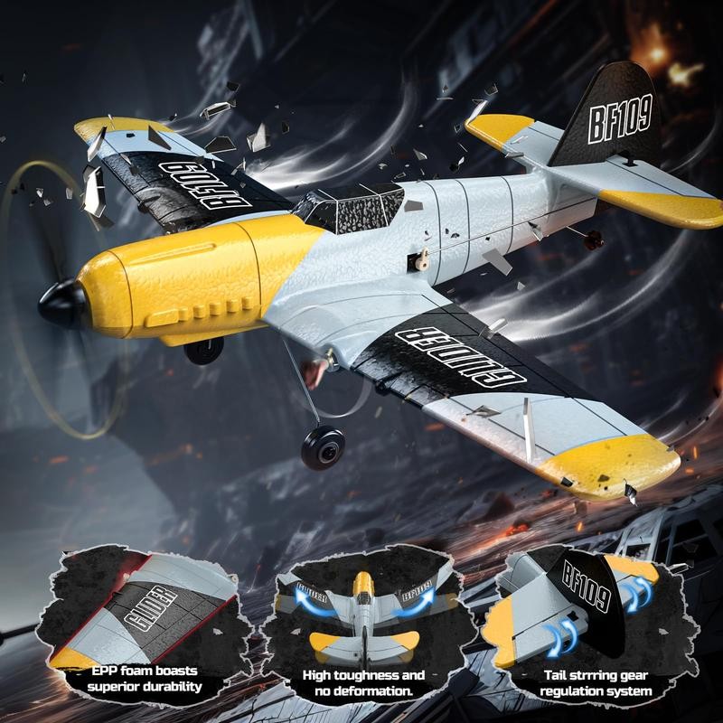 DEERC RC Plane 3 Channel BF-109 Remote Control Fighter Airplane