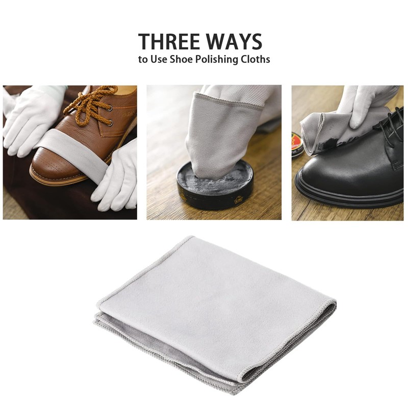 Sansent Shoe Shine Cloths, Shoe Polish Buffing Cloth for Shoes,