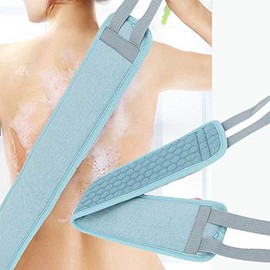 Exfoliante Back Scrubber, Depurador de baño exfoliante, Depurador de limpieza de baño exfoliante de doble cara para Elimina Muertas Exfolia y Blanquea