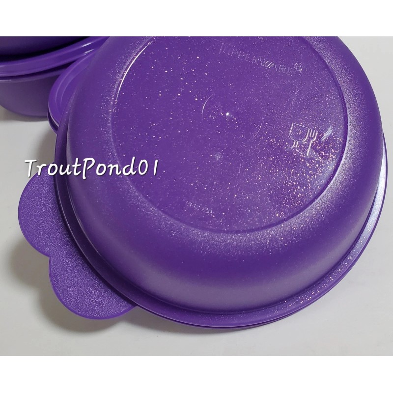 Tupperware Cereal Bowls Modular Nesting Bowl Purple and Pink 2.5