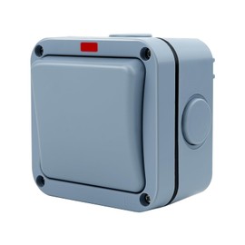 USUPERINK Outdoor Light Switch, IP66 Waterproof 1 Gang SPDT Switch 15A 110-250V, Exterior Wall Weatherproof for Garden, Patio, Pool, Balcony, Outside Use,1PCS