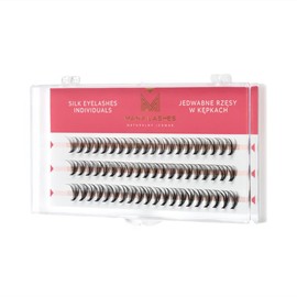 MANY BEAUTY Falsche Wimpern Cluster 60 Stück - Einzelne Wimpern Extensions 6-16mm - Cluster Lashes für Wimpernverlängerung - Gerade Flechtung Künstliche Wimpern (C, 11mm)