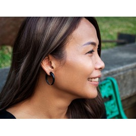 Fly Style Fake Ear Stretcher Expander Plug Made of Horn or Bone with Screw Closure Natural Women's Jewellery, Horn Horn bones, Without Stone