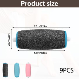 PCS Callus Remover Rolls, Replacement Rollers, Callus Remover Compatible with Scholl Velvet Smooth, 3 Types of Roughness Refill Rolls for Electric Foot File