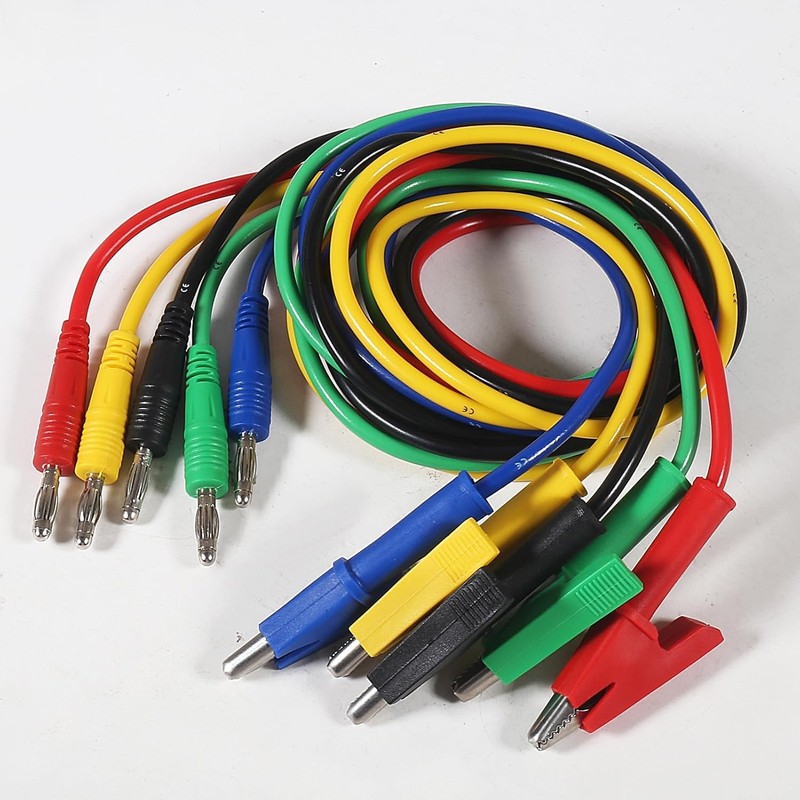 Banana plug to alligator clip, 4mm banana plug test line,