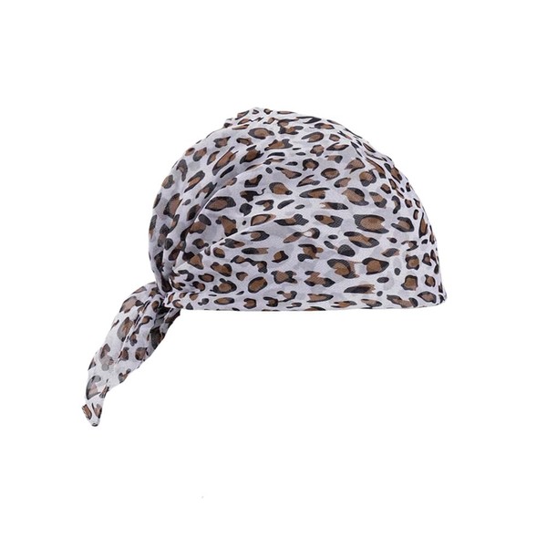 Sdopbinbin Leopard Print Animal Head Scarf, Large Square Chiffon Scarf