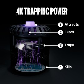 DynaTrap DT152 Indoor Insect Trap and Killer – Catches and Kills Fruit Flies, Gnats, Moths, Mosquitoes & Other Flying Insects