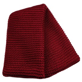 Infinity Scarf for Women Winter, Thick Wool Ribbed Knit Warm Circle Loop Scarf for Cold Weather S-Y-S3F, Burgundy, One Size