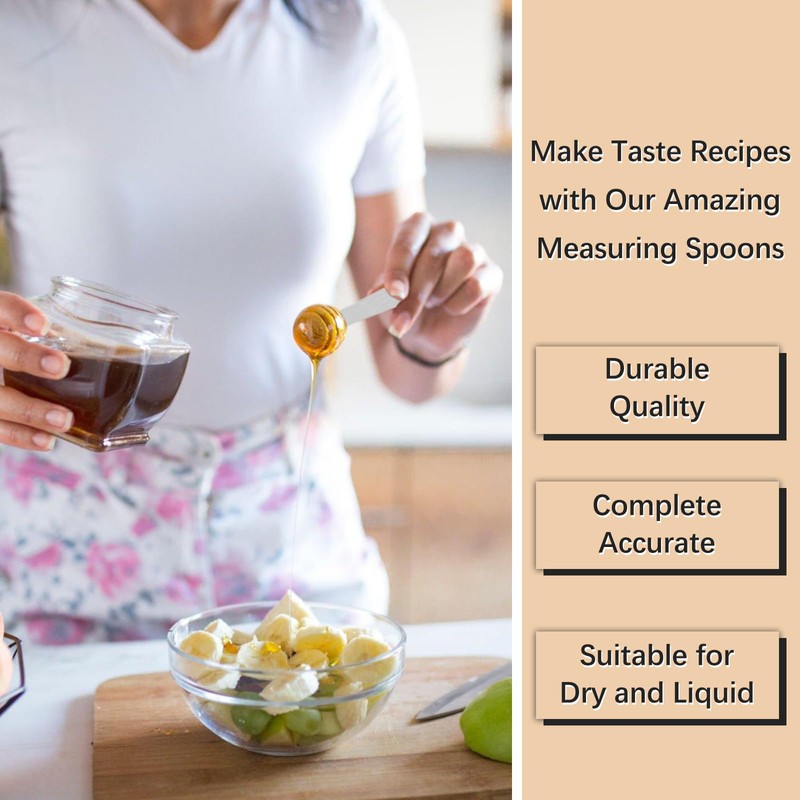 BERYLER 2PCS 2/3tbsp (2tsp, 10ml, 1/3oz) Single Measuring Spoon, Stainless