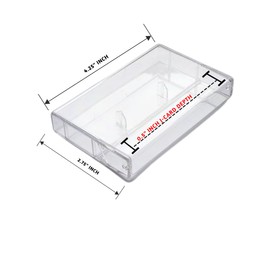 25 Pack Audio Cassette Tape case Clear/Clear Audio Cassette Tape Storage