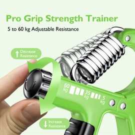 FitBeast Grip Strengthener Forearm Strengthener, Adjustable Hand Grip Strengthener for Strength Training & Rehabilitation, 5-60 kg Resistance, Ideal for Athletes and Physical Therapy (1 Piece)