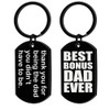 Stepdad Gifts from Stepdaughter Stepson Stepdad Keyring for Stepfather Fathers