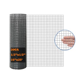 Galvanized After Welding Hardware Cloth 16 in x 25 ft - 1/2 x1/2 inch Mesh 20GA