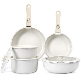 GiPP 11Pcs Pots and Pans Set Non Stick, Cookware Sets Nonstick Detachable Handle, Induction Kitchen Set Removable Handle, RV Cookware set, Oven Safe