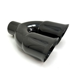 Unbranded Exhaust Tip Dual 4.00  Dia OD 3.00  Dia ID X 10.00  Long 2.50  Inlet  WD7-610-25