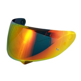 Motorcycle Helmet Visor, Helmet Visor for C10, Motorcycle Windscreen Helmet Visor Fit, Helmet Lens Visor, Full Face Adjustment (Chrome Red)