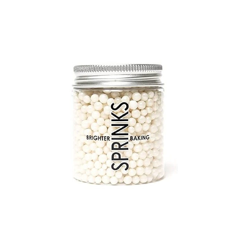 Sprinks Pearls Sprinkles 85 g, 4 mm Size, White